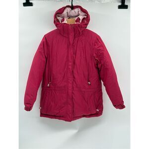 L.L. Bean Down Coat Women‎ Small Pink Heavy Winter Hooded Parka